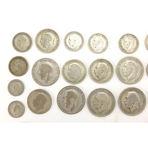 247 - British pre decimal pre 1947 coinage including half crowns and florins, approximate weight 465.0g