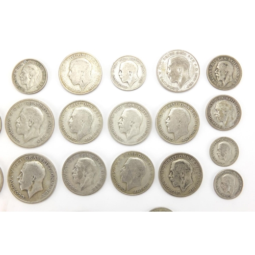 247 - British pre decimal pre 1947 coinage including half crowns and florins, approximate weight 465.0g