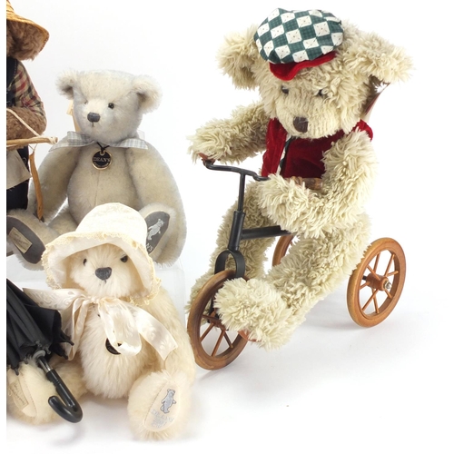672 - Six collectable teddy bears including Dean's and Merrythought
