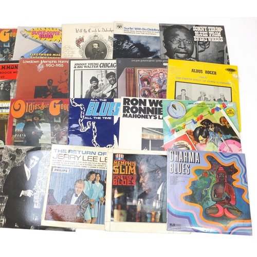 2578 - Vinyl LP's including Dharma Blues, Memphis Slim, Jerry Lee Lewis, Duster Bennett, Clifton Chenier, B... 