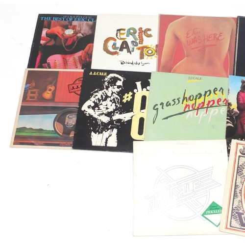 2572 - J J Cale and Eric Clapton vinyl LP records including Shades, Naturally and Just One Night