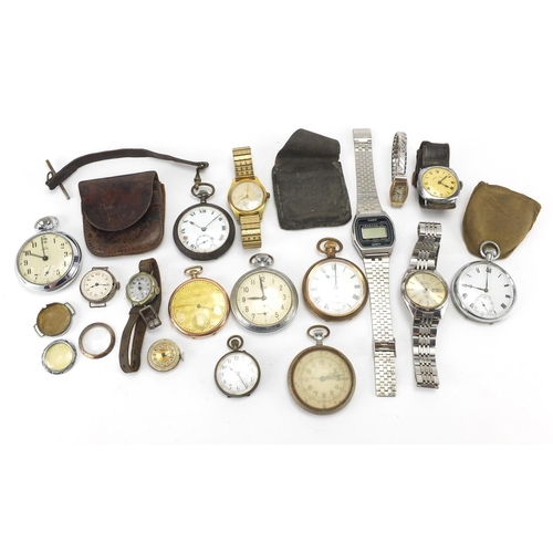 2814 - Wristwatches and pocket watches including Smiths Empire, Casio, Avia, Waltham and Seiko and a ladies... 