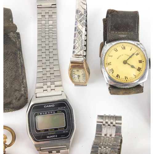 2814 - Wristwatches and pocket watches including Smiths Empire, Casio, Avia, Waltham and Seiko and a ladies... 