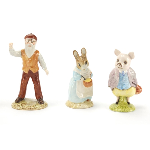 2406 - Six Royal Albert Beatrix Potter figures, Jemima Puddle-Duck with Foxy Whiskered Gentleman, Mr McGreg... 