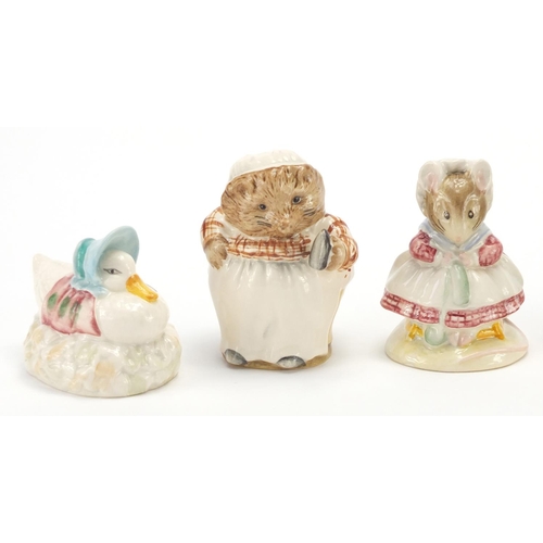 2402 - Six Royal Albert Beatrix Potter figures,  Peter Ate A Radish, Jemima Puddle-Duck Made a Feather Nest... 