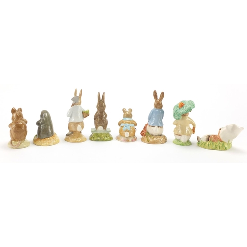 2398 - Seven Royal Albert and one Beswick Beatrix Potter figures, Peter and the Red Pocket Handkerchief, Be... 