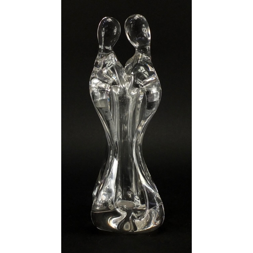 2229 - Murano clear glass figural vase, 28.5cm high