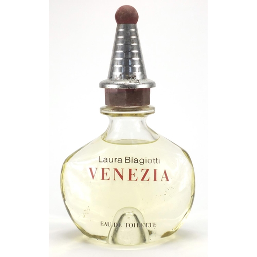 2114 - Large vintage Laura Biagiotti Venezia shop facet display dummy bottle, 38.5cm high