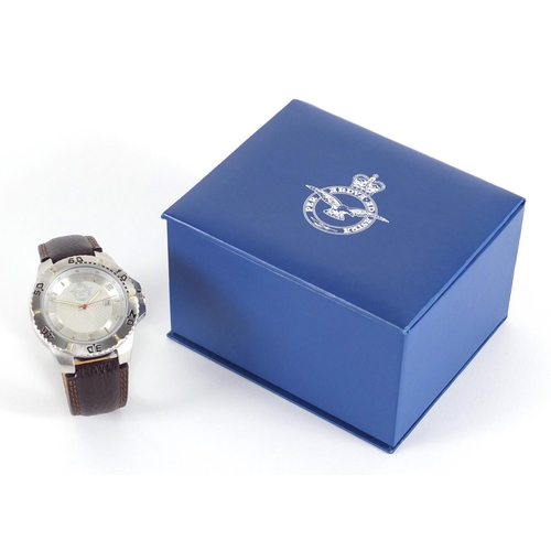 2799 - Gentleman's Royal Air Force wristwatch, with box and papers, 4.8cm in diameter