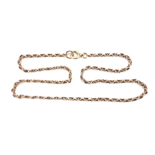 2598 - 9ct gold multi link necklace, 44cm in length, approximate weight 8.4g