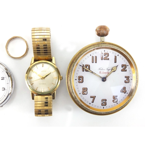 2725 - Watches including gentleman's a Bulova automatic together with a 9ct gold and clear stone eternity r... 