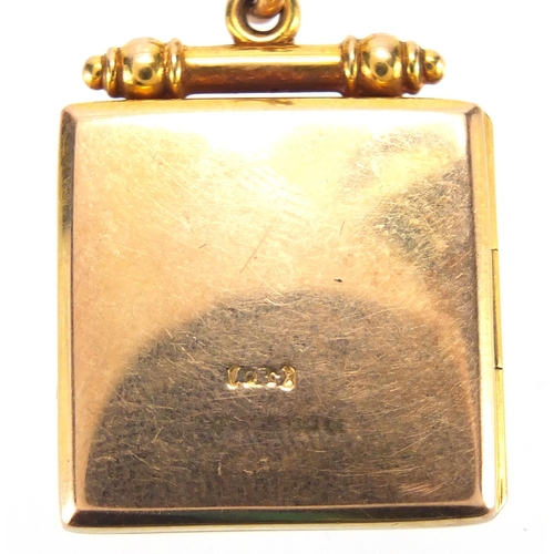 2633 - 9ct gold locket on a 9ct gold necklace, approximate weight 10.4g