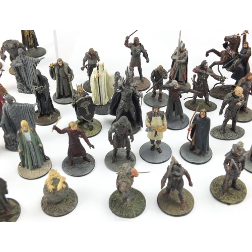 673A - Collection of hand painted metal Lord of The Rings figures including Fell Beast and Arwen, the large... 
