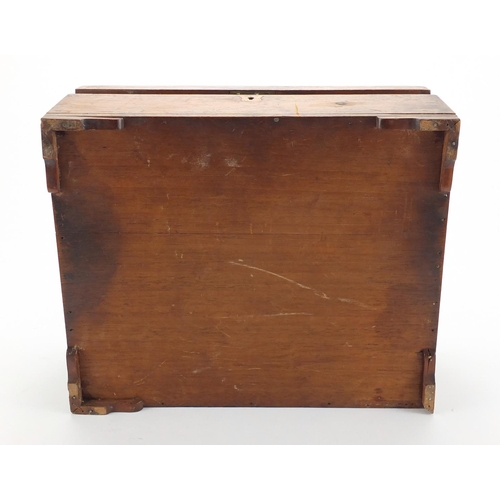 2210 - Italian Sorrento Ware sewing box, with lift out interior, parquetry decorated with a ship before a l... 