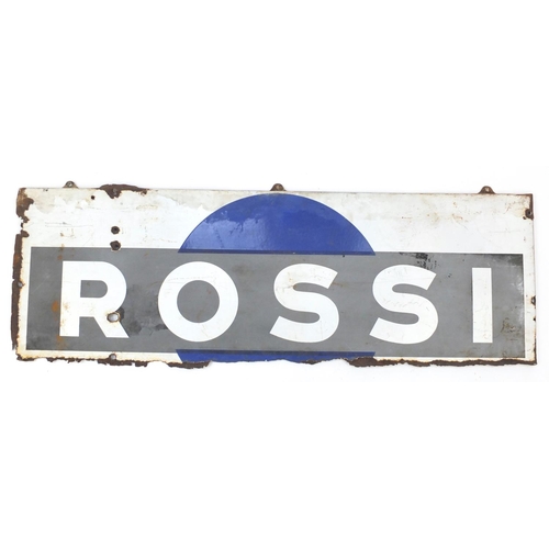 144 - Vintage Rossi enamel advertising sign, 127.5cm x 42cm