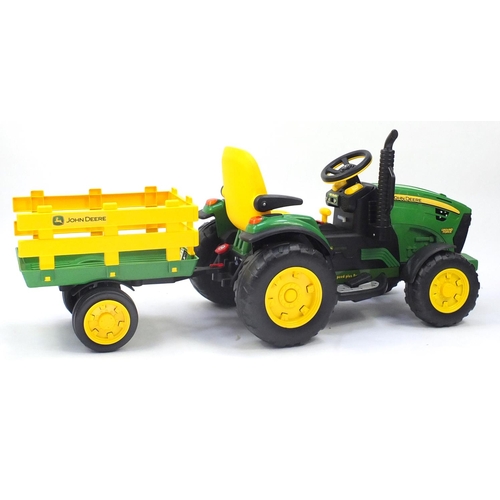 2103A - John Deere ground force 12v electric tractor with trailer