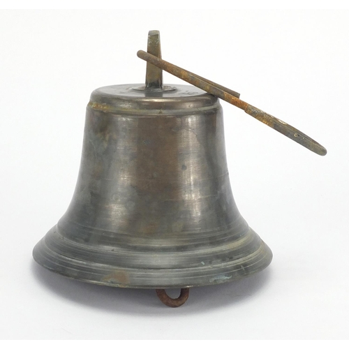 643 - Military interest bell, dated 1940, 14.5cm high