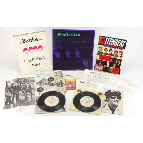 151 - 1960's Beatles memorabilia including original Mailers, calendars, fan club newsletter magazine and f... 