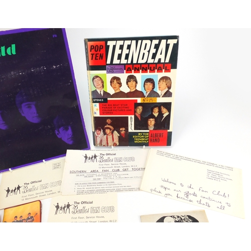 151 - 1960's Beatles memorabilia including original Mailers, calendars, fan club newsletter magazine and f... 