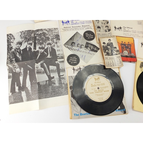 151 - 1960's Beatles memorabilia including original Mailers, calendars, fan club newsletter magazine and f... 