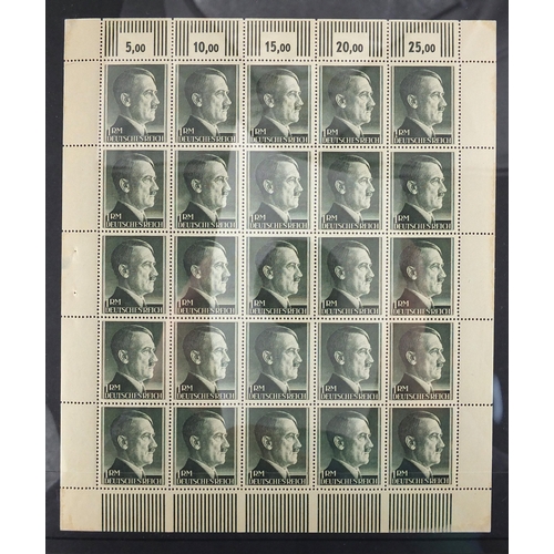 197 - World stamps, some sheets arranged in five albums including Dutch Antilles, Adolf Hitler sheets, Rus... 