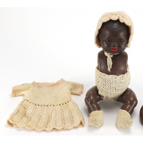660 - Armand Marseille black bisque headed doll, numbered 362-3K