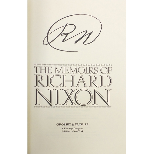 181 - American presidential interest hardback books, predominately signed and written by Richard Nixon, so... 