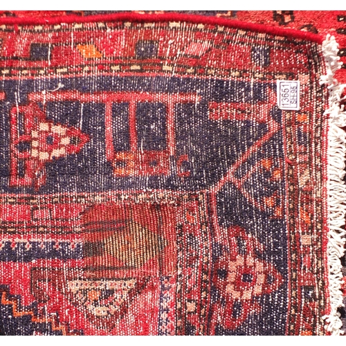 2048 - Rectangular Hamadan rug having an all over stylised floral design, 190cm x 135cm