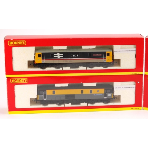 519 - Four OO gauge locomotives with Lima bodies on Hornby motor chassis, housed in Hornby boxes