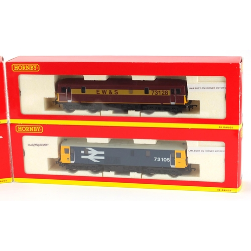 519 - Four OO gauge locomotives with Lima bodies on Hornby motor chassis, housed in Hornby boxes