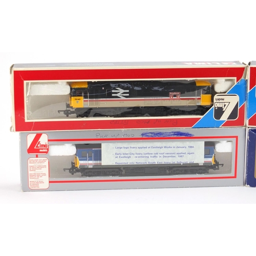 527 - Four Lima OO gauge locomotives with boxes, 73118, Network South East 73126, Stewart S Lane 73125 and... 