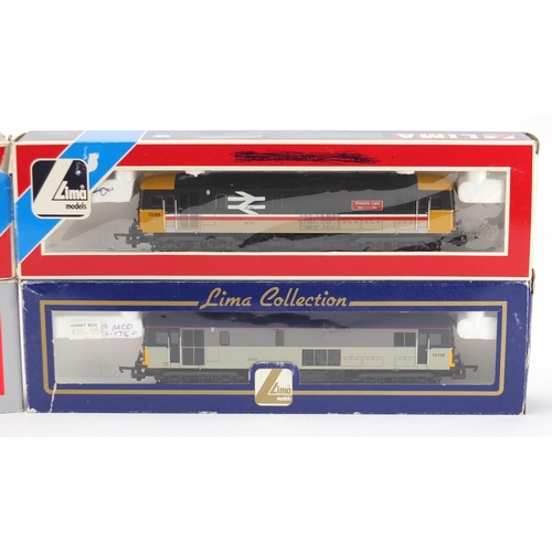 527 - Four Lima OO gauge locomotives with boxes, 73118, Network South East 73126, Stewart S Lane 73125 and... 