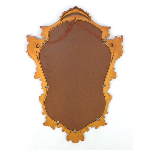 7 - Ornate gilt framed mirror, 75cm high x 53cm wide