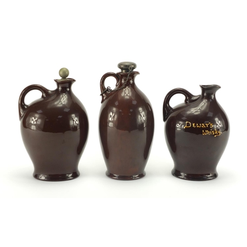 970 - Three Royal Doulton Kingsware decanters including Micawbey Dewar's Whisky and Bonnie Prince Charlie ... 