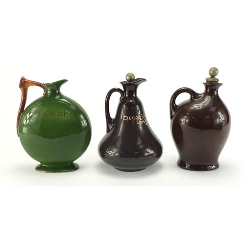 972 - Three Royal Doulton Dewar's Whisky decanters, two Kingsware examples, Ben Jonson and The Watchman, t... 