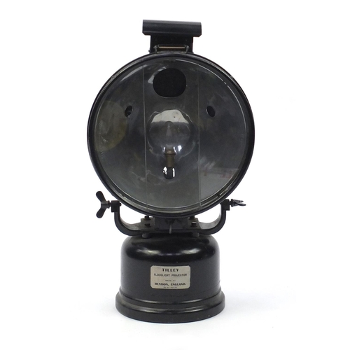 2043 - Vintage industrial design Tilley floodlight projector lamp, 66cm high