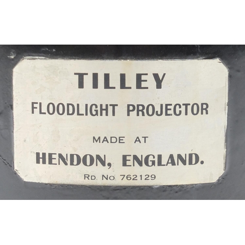 2043 - Vintage industrial design Tilley floodlight projector lamp, 66cm high