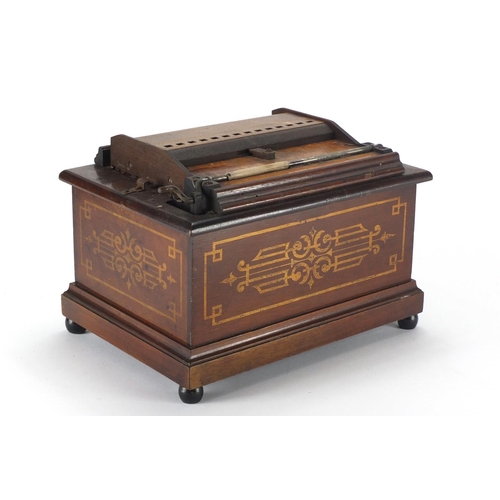 2044 - Victorian Organette with mahogany wooden crate