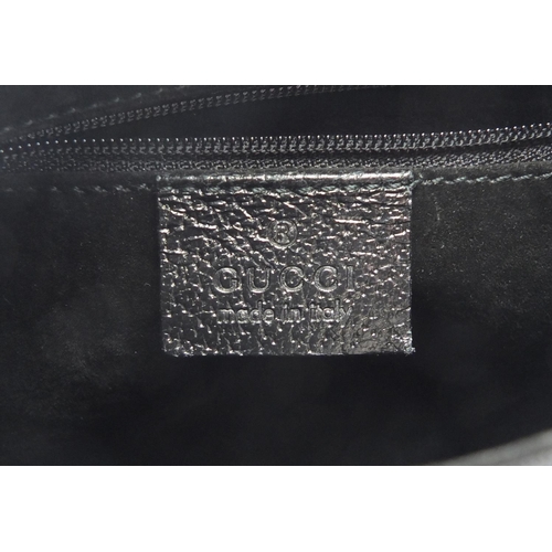 2041 - Gucci nylon bamboo handbag, with dust bag, 33cm wide