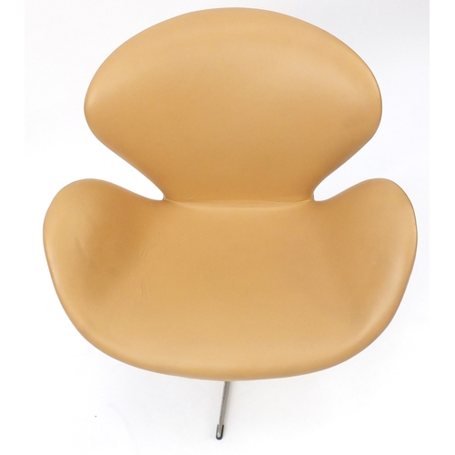 2011 - Arne Jacobsen design swan chair, 75cm high