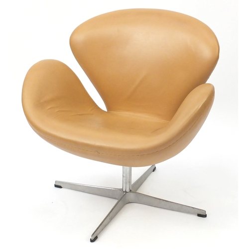 2012 - Arne Jacobsen design swan chair, 75cm high