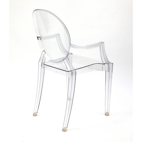 2118 - Kartell Louis Ghost Perspex chair designed by Philippe Starck, 93cm high