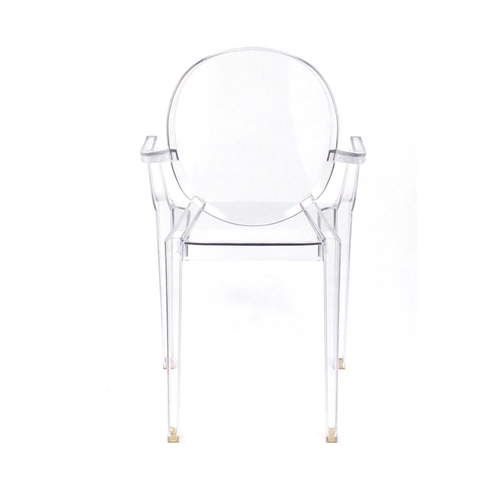 2118 - Kartell Louis Ghost Perspex chair designed by Philippe Starck, 93cm high