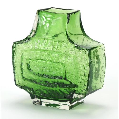 890 - Whitefriars meadow green TV vase, designed by Geoffrey Baxter, 17.5cm high