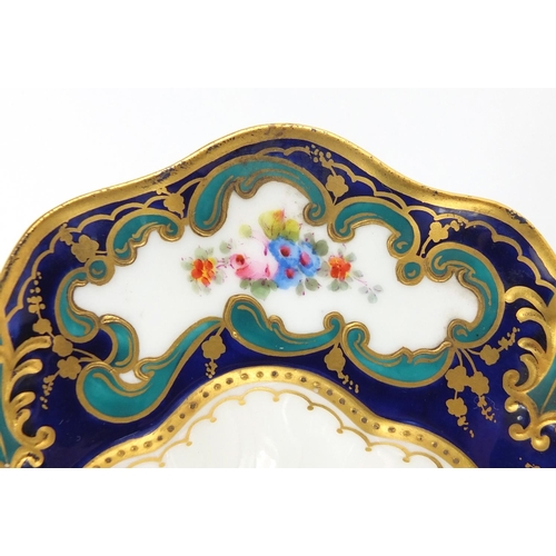 815 - 19th century Royal Crown Derby triangular shallow dish, retailed by Phillips of London factory marks... 