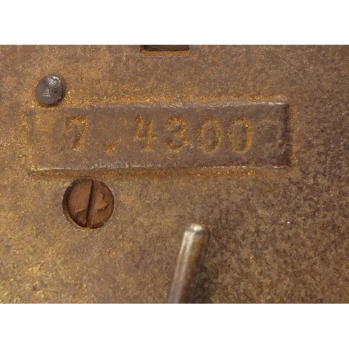 90 - Novelty clockwork tortoise table bell, numbered 7 4300 to the underside, 17cm in length