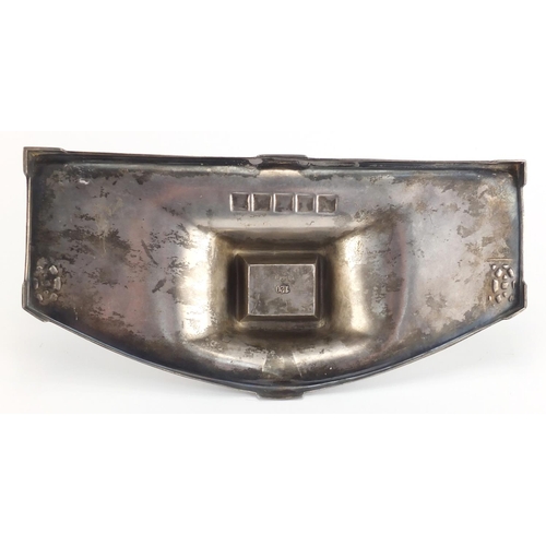 1024 - Art Nouveau pewter inkwell with Celtic motifs by WMF, impressed marks and numbered 120 to the base, ... 