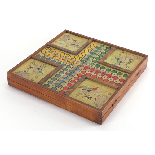 503 - 19th century French games compendium, with folding board