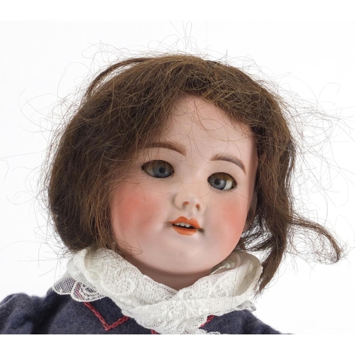 496 - 19th century French bisque headed doll by Societe de Fabrication des Bébés et Jouets, with open clos... 
