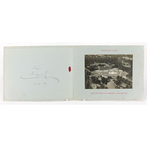 344 - Signed Christmas and New Year card from Buckingham Palace, dated 1934